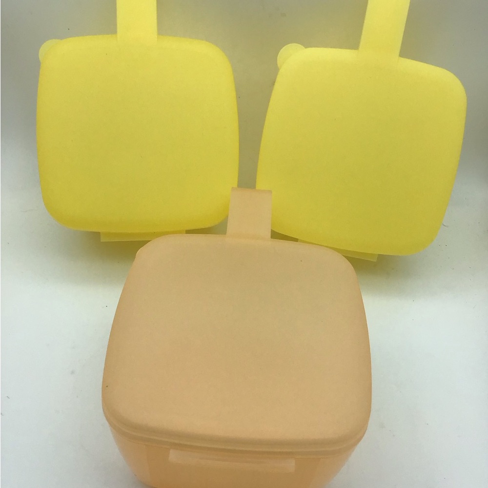 Vintage Tupperware Forget Me Not Cheese Holders
